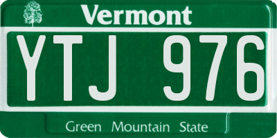 VT license plate YTJ976