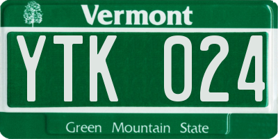 VT license plate YTK024