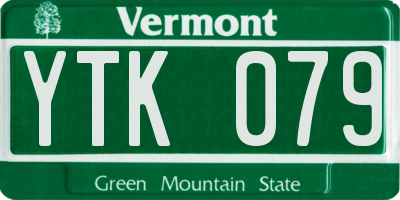 VT license plate YTK079