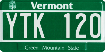 VT license plate YTK120