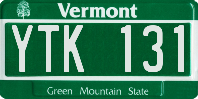 VT license plate YTK131
