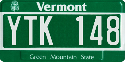 VT license plate YTK148