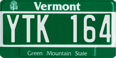 VT license plate YTK164