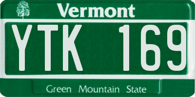 VT license plate YTK169