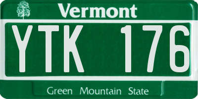 VT license plate YTK176