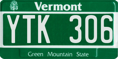VT license plate YTK306