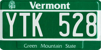 VT license plate YTK528