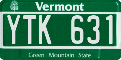 VT license plate YTK631