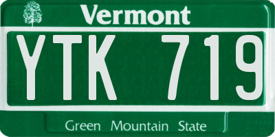 VT license plate YTK719