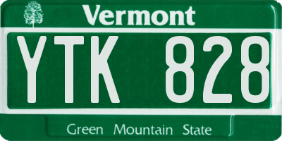 VT license plate YTK828