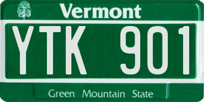VT license plate YTK901