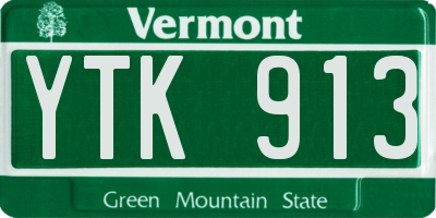 VT license plate YTK913