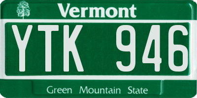 VT license plate YTK946