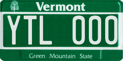 VT license plate YTL000