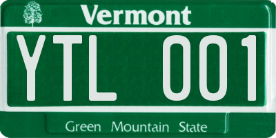 VT license plate YTL001