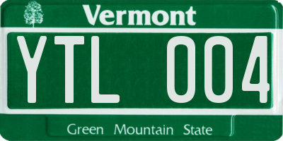 VT license plate YTL004
