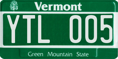 VT license plate YTL005