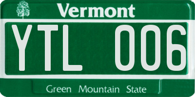VT license plate YTL006