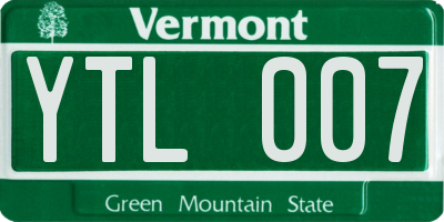 VT license plate YTL007
