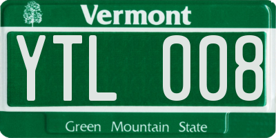 VT license plate YTL008