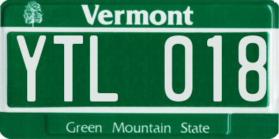 VT license plate YTL018