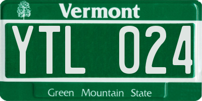 VT license plate YTL024