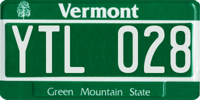 VT license plate YTL028