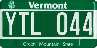 VT license plate YTL044