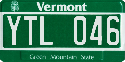 VT license plate YTL046
