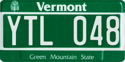 VT license plate YTL048