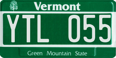VT license plate YTL055
