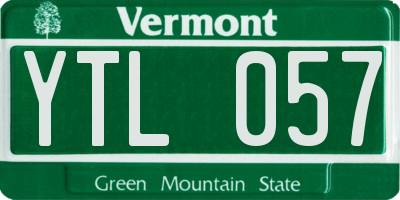 VT license plate YTL057