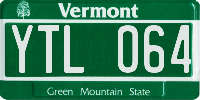 VT license plate YTL064