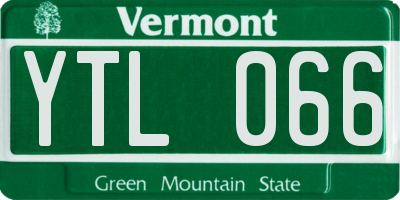 VT license plate YTL066