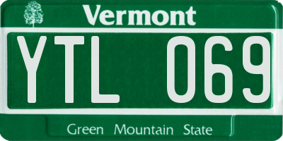 VT license plate YTL069