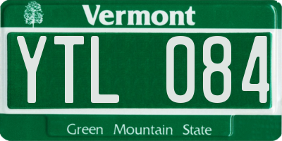 VT license plate YTL084