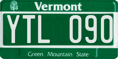 VT license plate YTL090