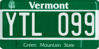 VT license plate YTL099