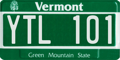 VT license plate YTL101