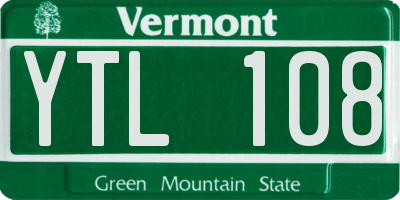 VT license plate YTL108