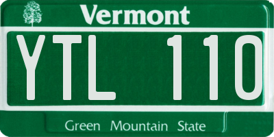 VT license plate YTL110