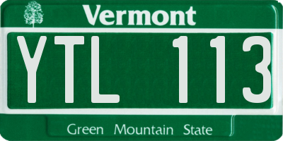 VT license plate YTL113