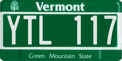VT license plate YTL117