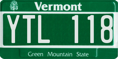 VT license plate YTL118