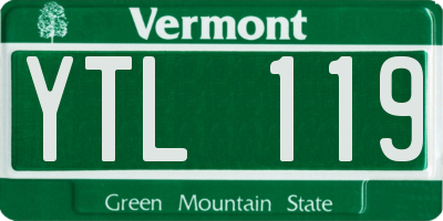 VT license plate YTL119
