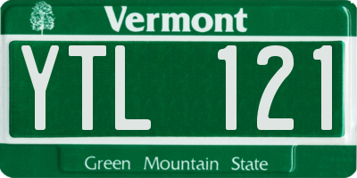VT license plate YTL121