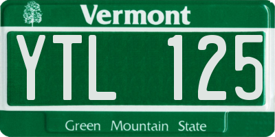 VT license plate YTL125