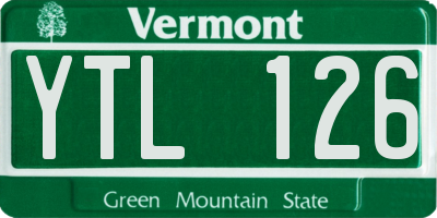 VT license plate YTL126