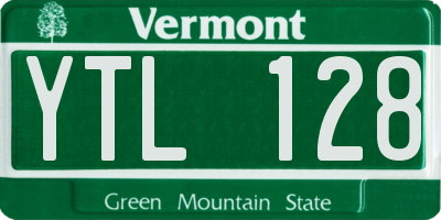 VT license plate YTL128