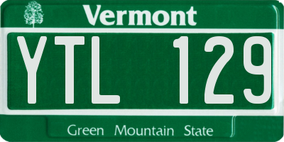 VT license plate YTL129
